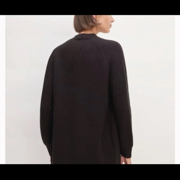 Everlane Organic Cotton Blend Charcoal Grey Button Front Cardigan 
size Small - Picture 5 of 12